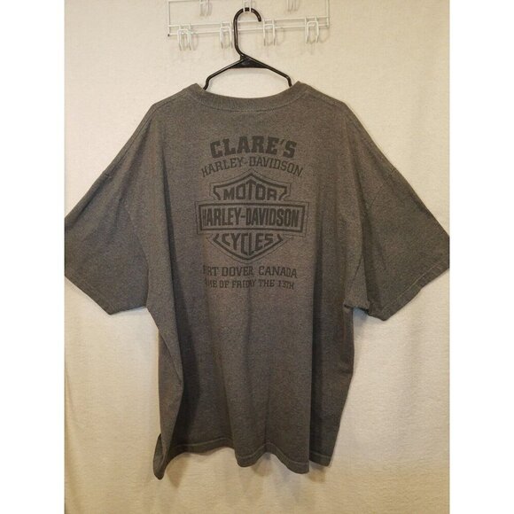 Harley Davidson Motorcycles "Port Dover Home Of Friday 13" Gray T-Shirt Size 3XL - Picture 4 of 11